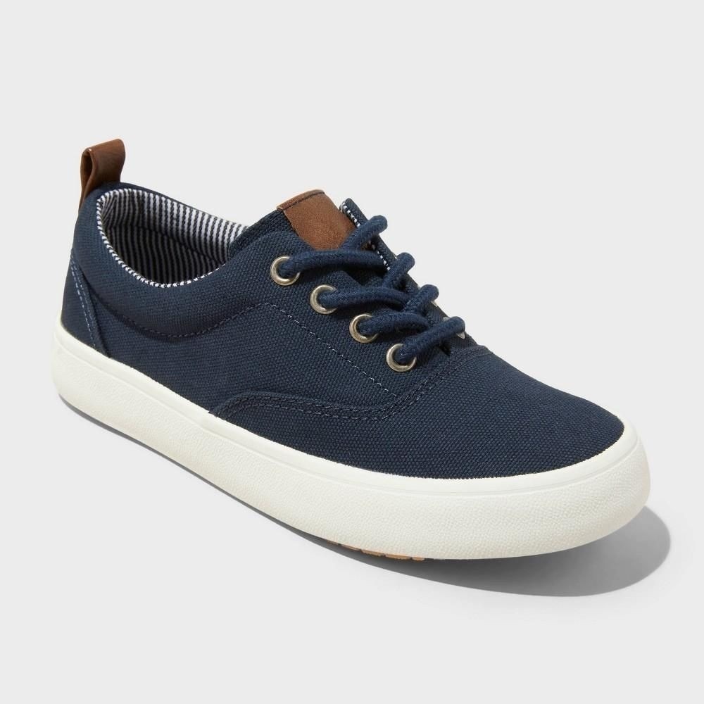 2Y Cat & Jack Jett Kids Low Top Sneakers Navy Blue Lace Up Shoes